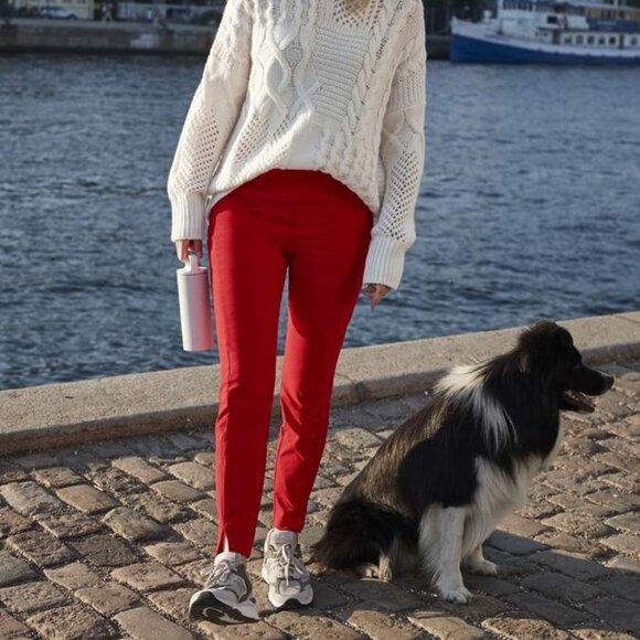 Athleta Wander  Slim Pant High Rise Skinny‎ Radiant Red Size 0 US Petite NWOT - Picture 5 of 10